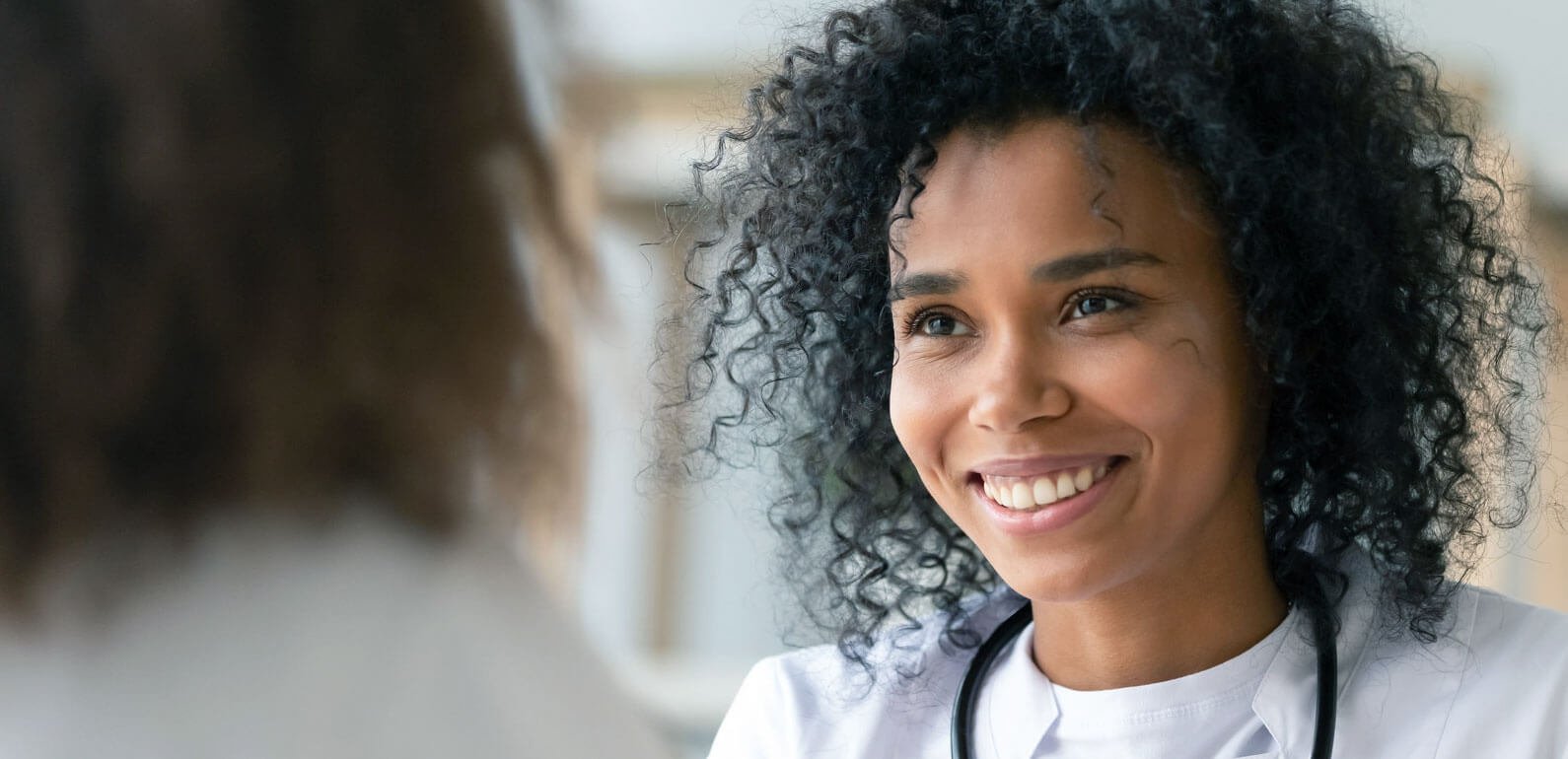 Smiling female health worker