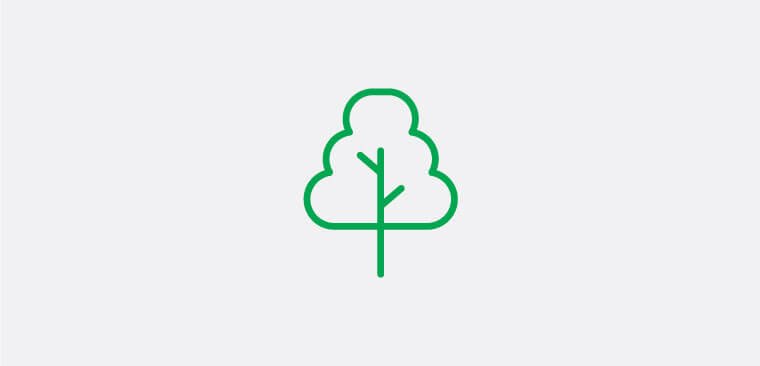 CO 2 icon. Tree